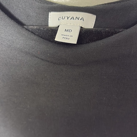 Cuyana Asymmetrical Overlay Dress in Black SzM Peru - Picture 6 of 7